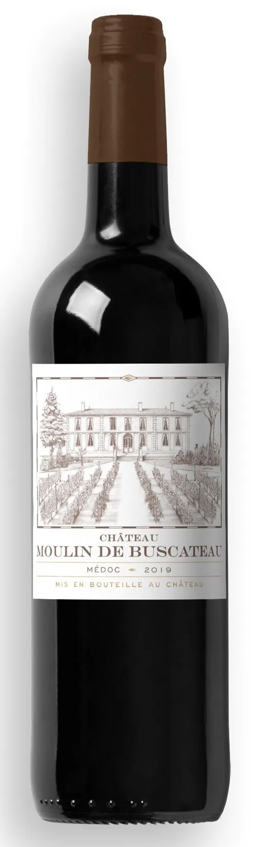 CHATEAU CASTERA (SAINT GERMAIN D'ESTEUIL) Château Moulin de Buscateau, Red, 2019, Médoc. Bottle image