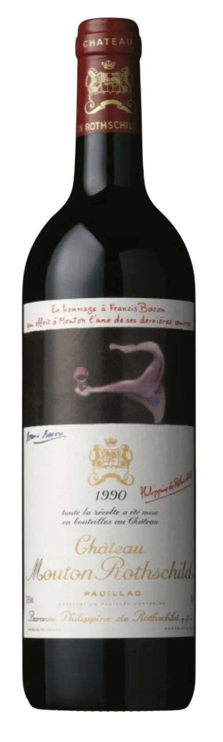 Château Mouton Rothschild, Premier Grand Cru Classé, Rosso, 1990, Pauillac. Immagine della bottiglia