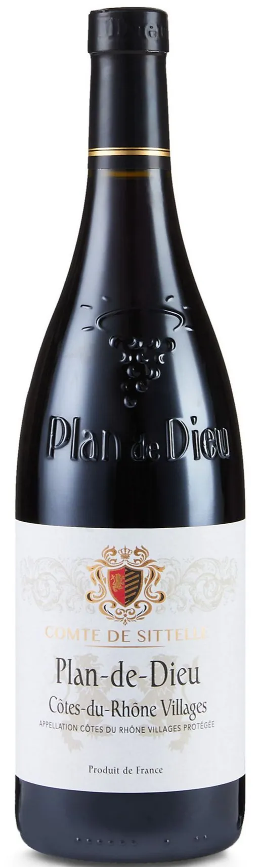 CASTEL FRERES (SAINT-PRIEST) Comte de Sittelle, Red, 2021, Côtes du Rhône Villages Plan de Dieu. Bottle image
