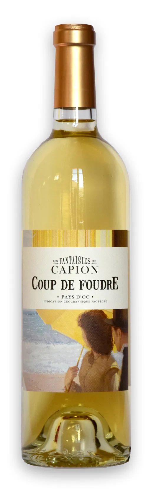 Château Capion LES FANTAISIES DE CAPION, Blanco, 2018, Pays d'Oc. Imagen de botella