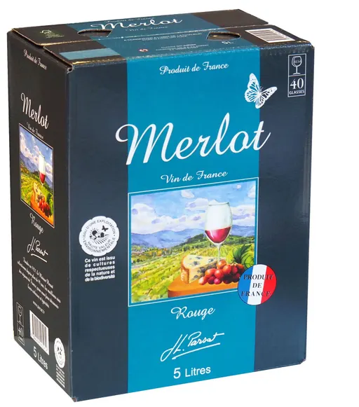 SARL VIGNOBLES PARSAT JL PARSAT, Merlot, Red, NV. Bottle image