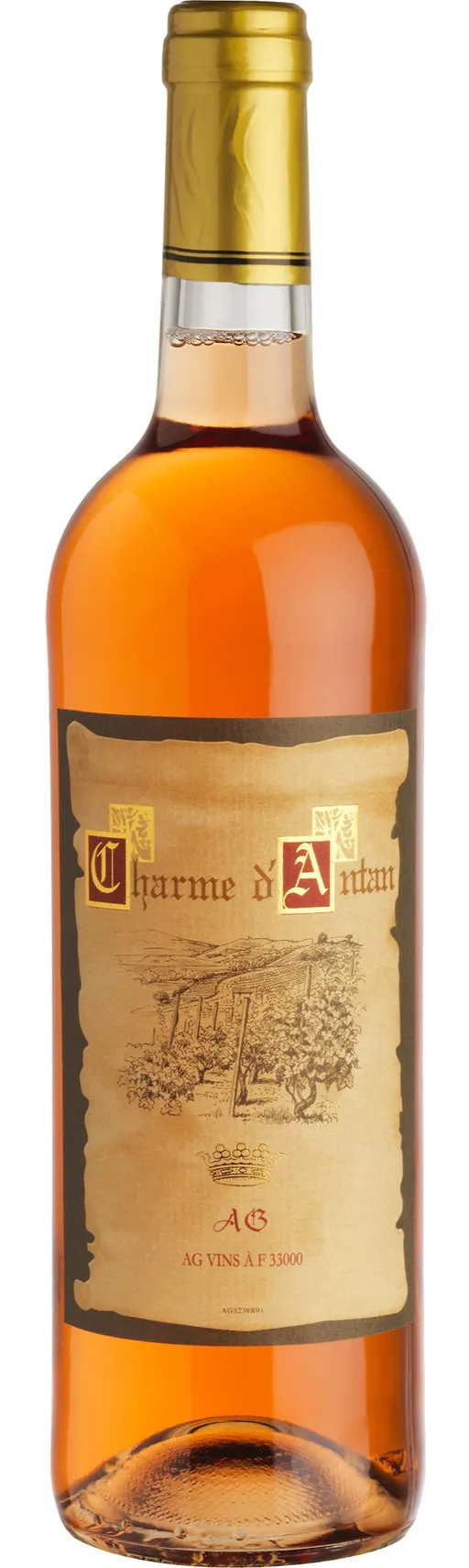 Alain Goignard Charme d'Antan, Rosé, 2018. Image de la bouteille