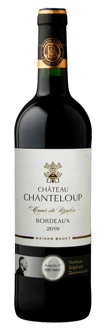 MAISON BOUEY (AMBARES-ET-LAGRAVE) CHATEAU CHANTELOUP, Rosso, 2019, Bordeaux. Immagine della bottiglia