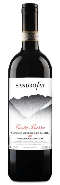 Sandro Fay Costa Bassa, Tinto, 2017, Valtellina Superiore. Imagen de botella