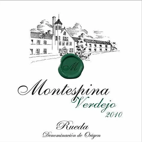 AVELINO VEGAS, SA Montespina, Verdejo, Weiß, 2010, Rueda. Das vordere Etikett