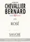 DOMAINE CHEVALLIER BERNARD CHEVALLIER-BERNARD, Rosé, 2022, Vin de Savoie ou Savoie. Étiquette