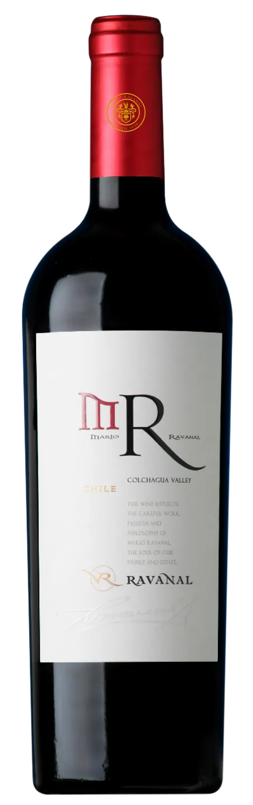 Viña Ravanal Ravanal, MR, Tinto, 2019, Valle de Colchagua. Imagen de botella
