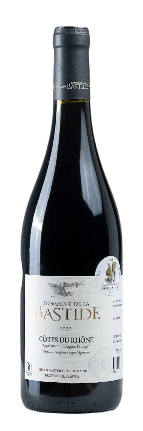 CHATEAU DE LA BASTIDE (ESCALES) Domaine De La Bastide, Red, 2020, Côtes du Rhône. Bottle image