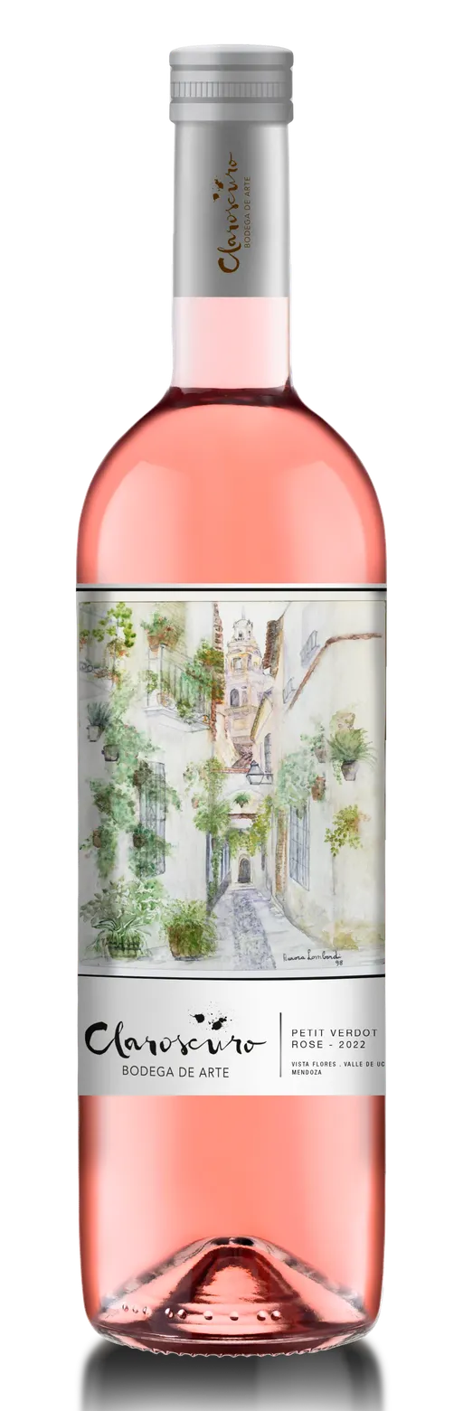 Bodega de Arte Claroscuro Petit Verdot, Rosé, 2022, Mendoza. Bottle image