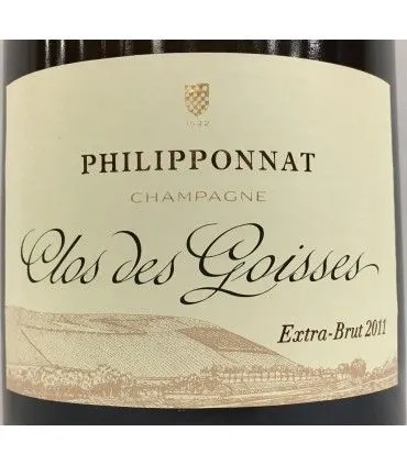 CPSA Clos des Goisses, Blanco, 2011, Champagne. Etiqueta frontal