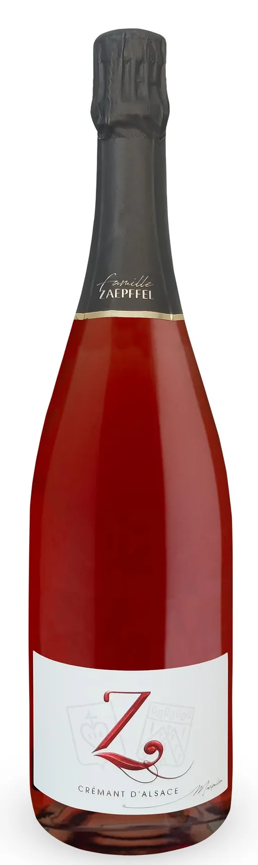 FAMILLE ZAEPFFEL, cremant rose, Rosé, 2019, Alsace ou Vin d'Alsace. Bottle image