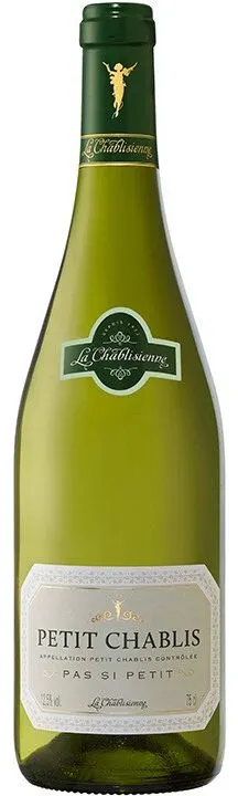 La Chablisienne PAS SI PETIT, Weiß, 2018, Petit Chablis. Flaschenabbildung