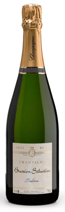 Champagne Bression Sébastien, Tradition, Blanco, NV, Champagne. Imagen de botella