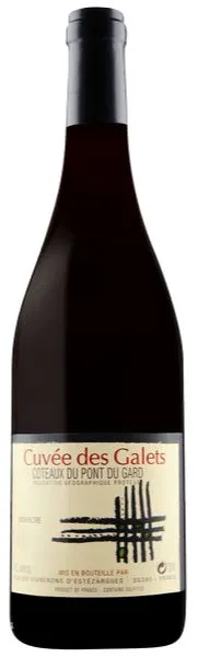 SCA LES VIGNERONS D'ESTEZARGUES Cuvee des Galets, Red, 2020, Coteaux du Pont du Gard. Bottle image