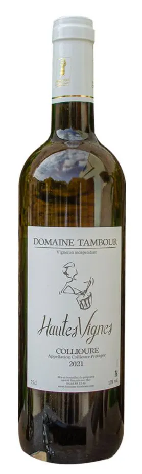 CAVE TAMBOUR, White, 2021, Collioure. Bottle image