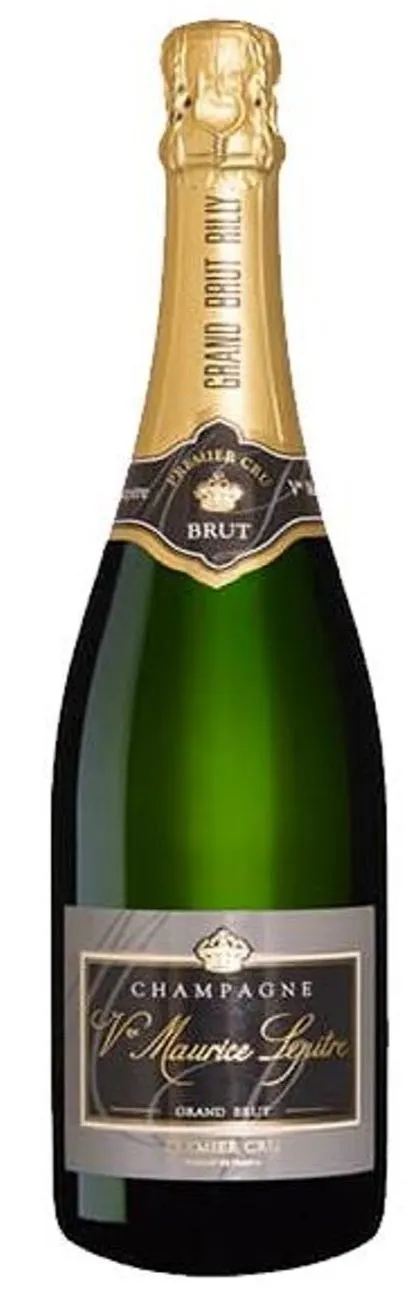 Champagne Vve Maurice Lepitre, GRAND BRUT RILLY, Blanc, NV, Champagne premier cru. Image de la bouteille