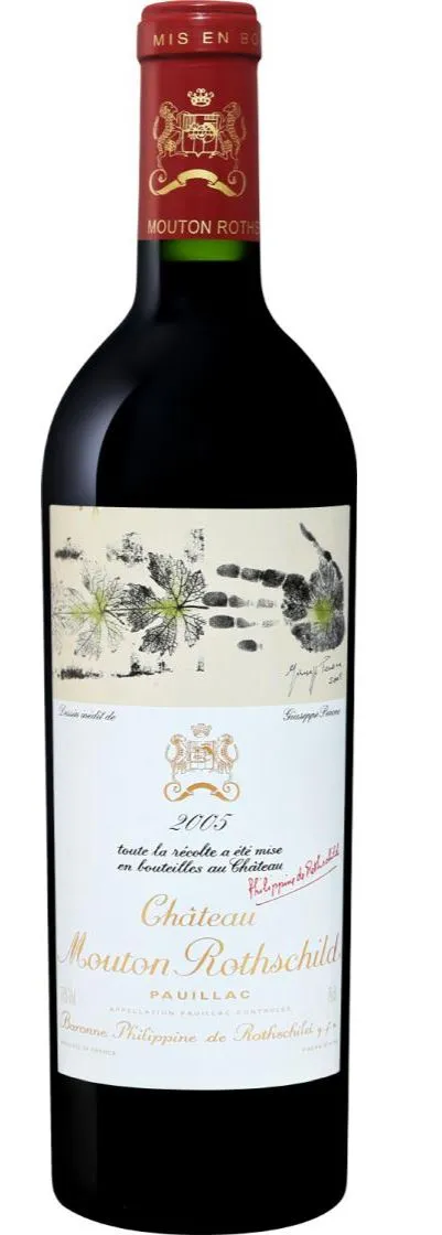Château Mouton Rothschild, Premier Grand Cru Classé, Rosso, 2005, Pauillac. Immagine della bottiglia