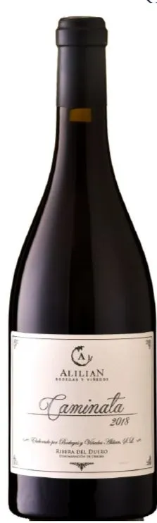 BODEGAS Y VIÑEDOS ALILIAN SL. Caminata, Rot, 2018, Ribera del Duero. Flaschenabbildung