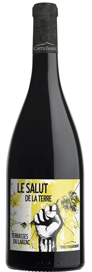 CastelBarry LE SALUT DE LA TERRE, Rosso, 2020, Terrasses du Larzac. Immagine della bottiglia