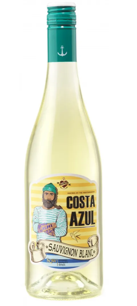 Bodegas Lozano COSTA AZUL, Blanc, 2019, La Mancha. Image de la bouteille