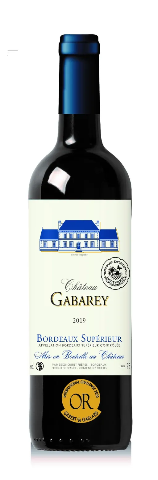 GFA CLEMENCEAU Père et Fils, GFA CHATEAU GABAREY, Red, 2019, Bordeaux supérieur. Bottle image