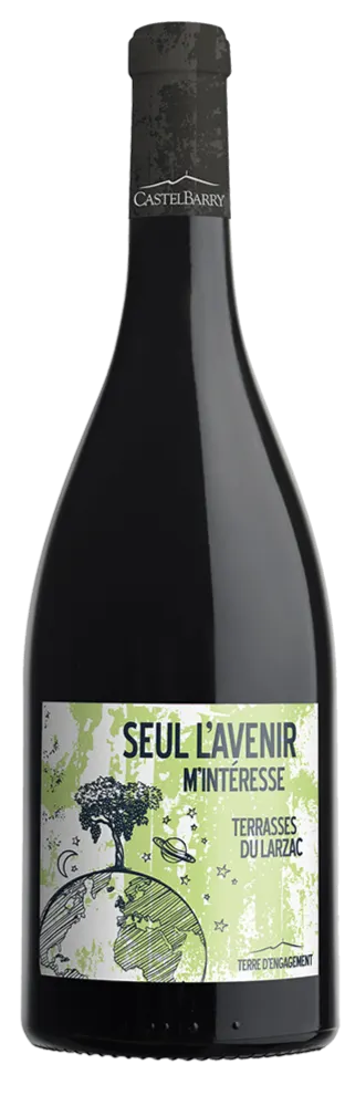 CastelBarry SEUL L'AVENIR M’INTÉRESSE, Red, 2019, Terrasses du Larzac. Bottle image