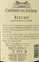 Château des Jacques, Red, 2015, Fleurie. Back label