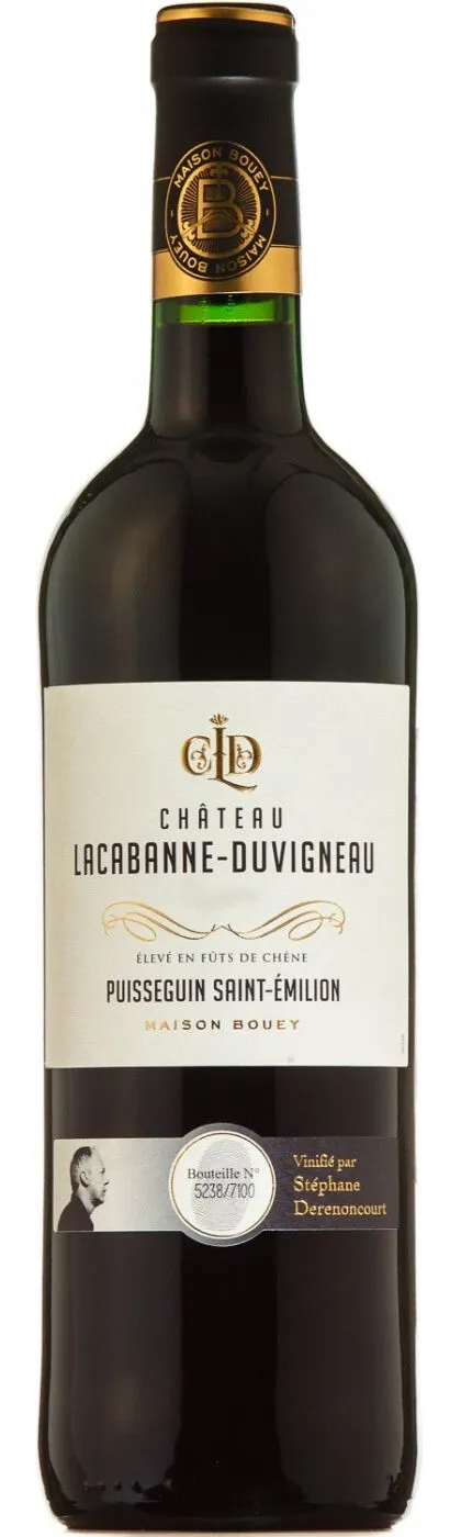 MAISON BOUEY (AMBARES-ET-LAGRAVE) CHATEAU LACABANNE-DUVIGNEAU, Rouge, 2015, Puisseguin Saint-Emilion. Image de la bouteille