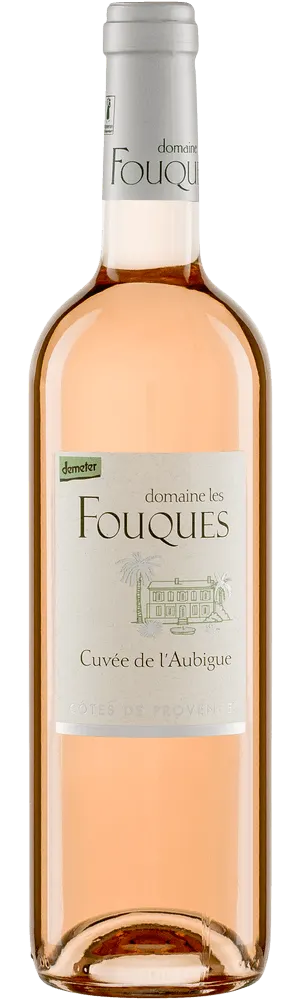 SCEA DU DOMAINE DES FOUQUES (HYERES) Domaine Les Fouques, Cuvée de l'Aubigue, Rosato, 2019, Côtes de Provence. Immagine della bottiglia
