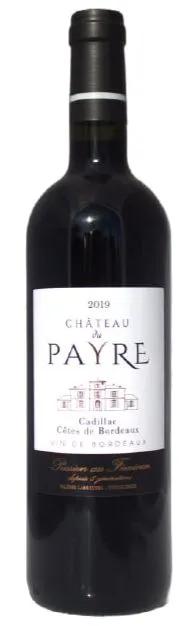 Vignobles Arnaud & Marcuzzi Château du Payre, Rot, 2019, Côtes de Bordeaux Cadillac. Flaschenabbildung