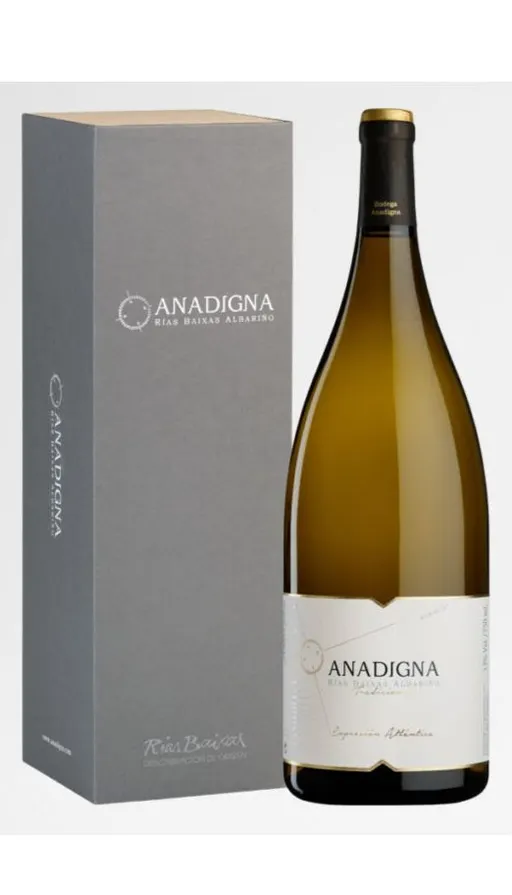 Carlos Rey Lustres ANADIGNA, Blanco, 2021, Rías Baixas. Imagen de botella
