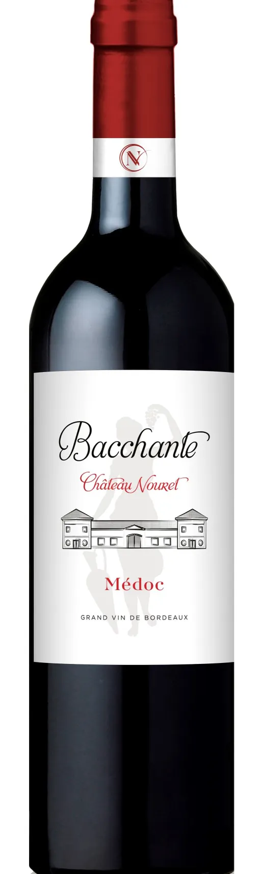 Château Nouret La Bacchante de Château Nouret, Rouge, 2012, Médoc. Image de la bouteille