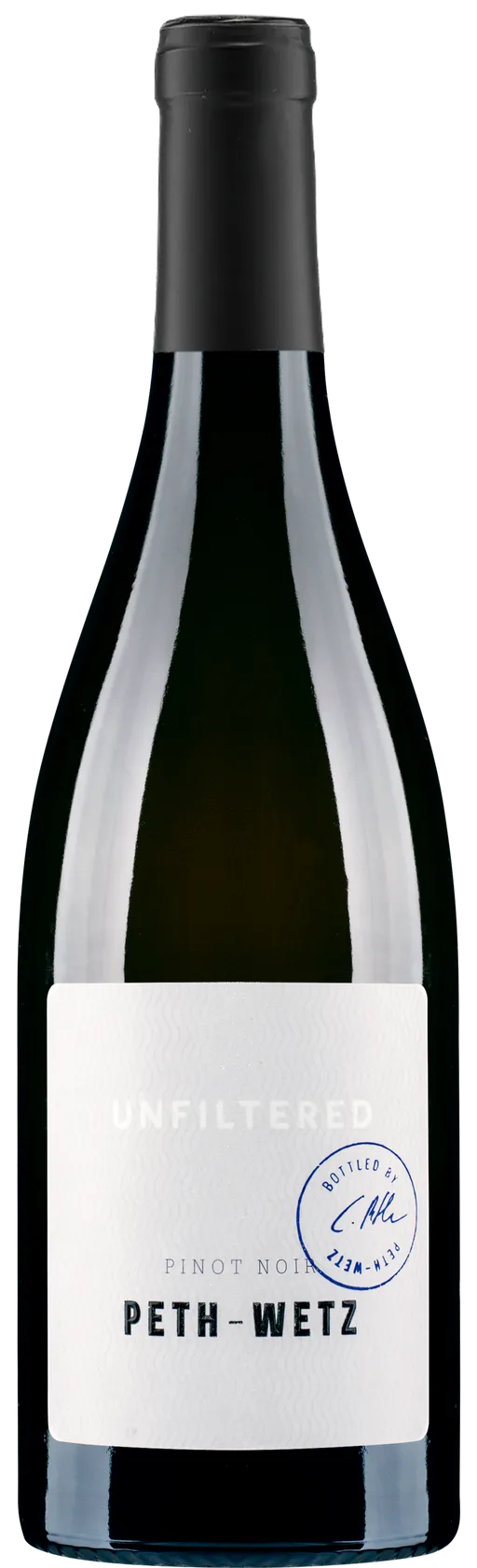 Peth-Wetz, Pinot Noir unfiltered, Red, 2020. Bottle image