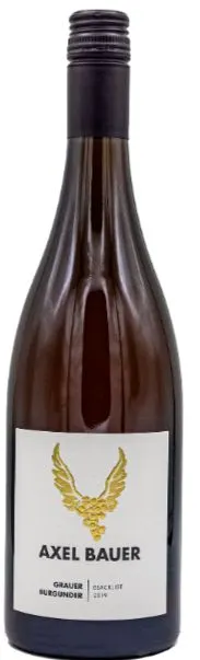 Axel Bauer, Grauer Burgunder Blacklist, Blanc, 2019, Badischer Landwein. Image de la bouteille