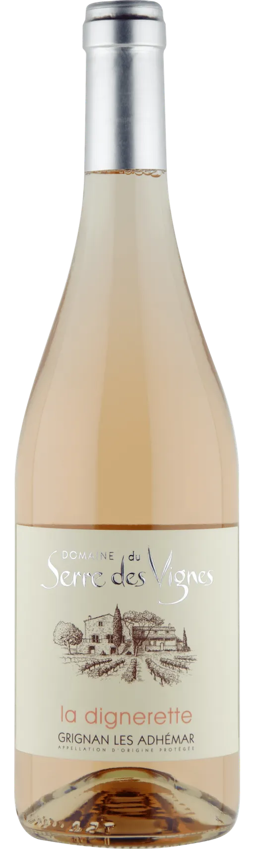 SERRE DES VIGNES la Dignerette, Rosé, 2021, Grignan-les-Adhémar. Flaschenabbildung
