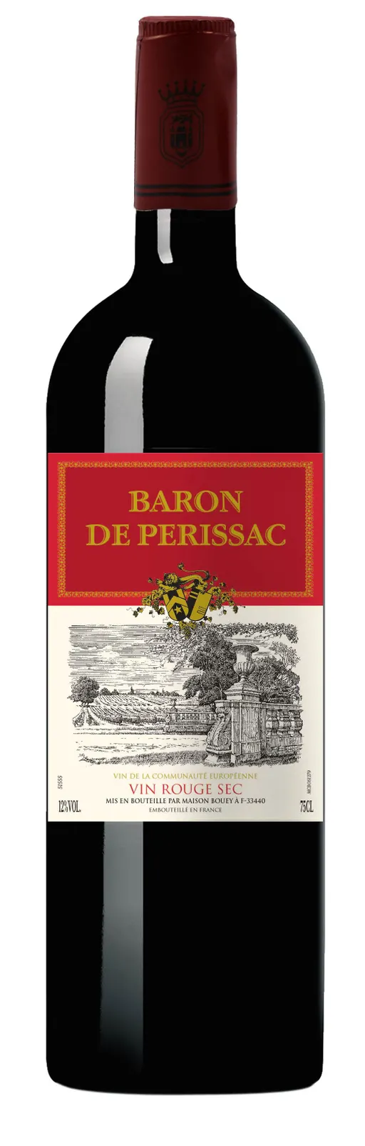 MAISON BOUEY (AMBARES-ET-LAGRAVE) Baron De Perissac, Rosso, NV. Immagine della bottiglia