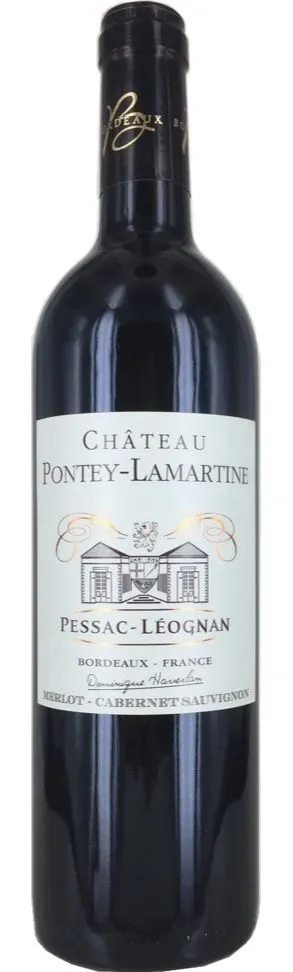SCE D.HAVERLAN, Société civile d'exploitation CHATEAU PONTEY LAMARTINE, Tinto, 2016, Pessac-Léognan. Imagen de botella
