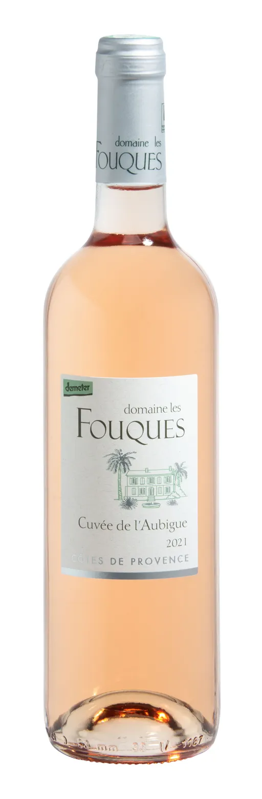 SCEA DU DOMAINE DES FOUQUES (HYERES) Domaine Les Fouques, Cuvée de l'Aubigue, Rosé, 2022, Côtes de Provence. Flaschenabbildung