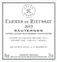 SOCIETE DU CHATEAU RIEUSSEC (BORDEAUX) CARMES DE RIEUSSEC, Blanc, 2019, Sauternes. Contre-étiquette