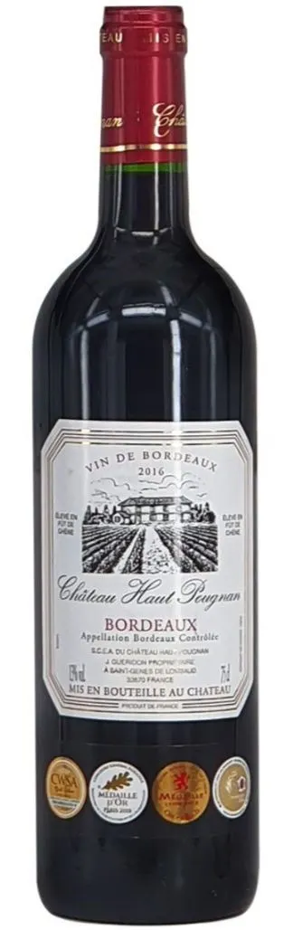 SCEA DU CHATEAU HAUT POUGNAN Château Haut Pougnan, Red, 2016, Bordeaux supérieur. Bottle image