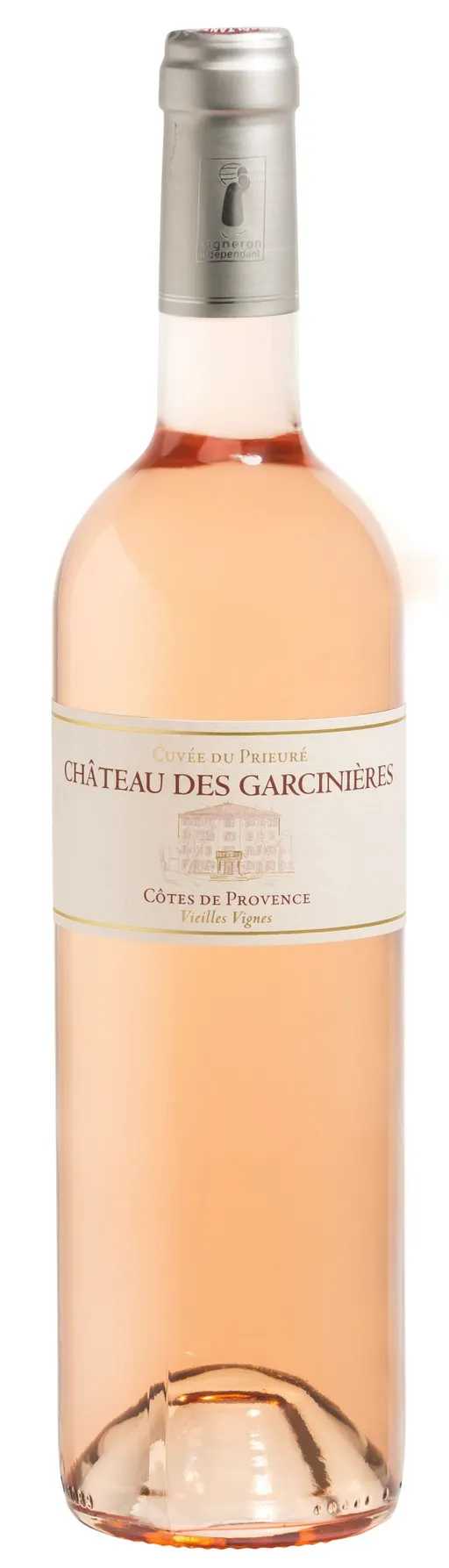 SCEA CHATEAU DES GARCINIERES Cuvee Du Prieure, Vieilles Vignes, Rosato, 2022, Côtes de Provence. Immagine della bottiglia