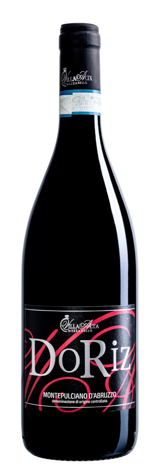 Azienda Agricola Villa alta mezzanello Doriz, Rouge, 2022, Montepulciano d’Abruzzo. Image de la bouteille