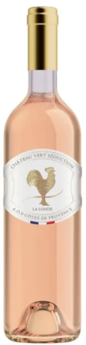 CHATEAU VERT (LA LONDE-LES-MAURES) Cuvee Seduction, Rosé, 2021, Côtes de Provence la Londe. Flaschenabbildung