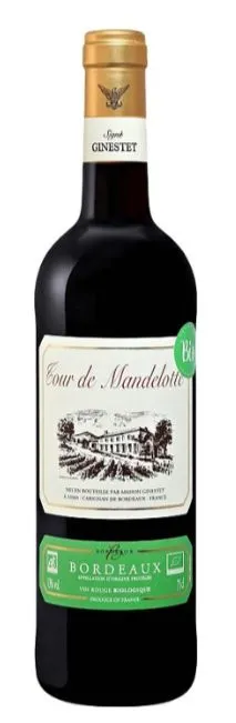 MAISON GINESTET SA (CARIGNAN-DE-BORDEAUX) TOUR DE MANDELOTTE, Red, 2020, Bordeaux. Bottle image