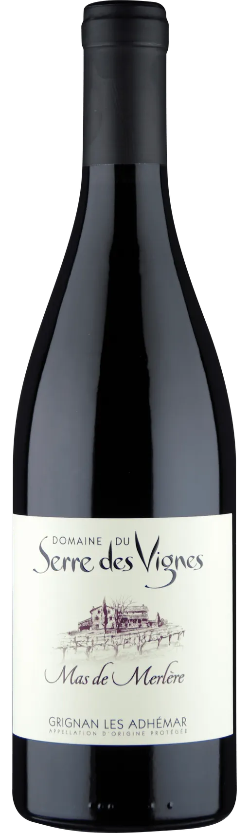 SERRE DES VIGNES Mas de Merlère, Red, 2020, Grignan-les-Adhémar. Bottle image