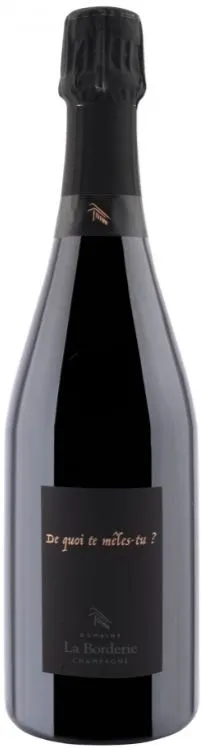 DOMAINE LA BORDERIE De Quoi Te Meles Tu?, Blanc de Noirs, White, 2017, Champagne. Bottle image