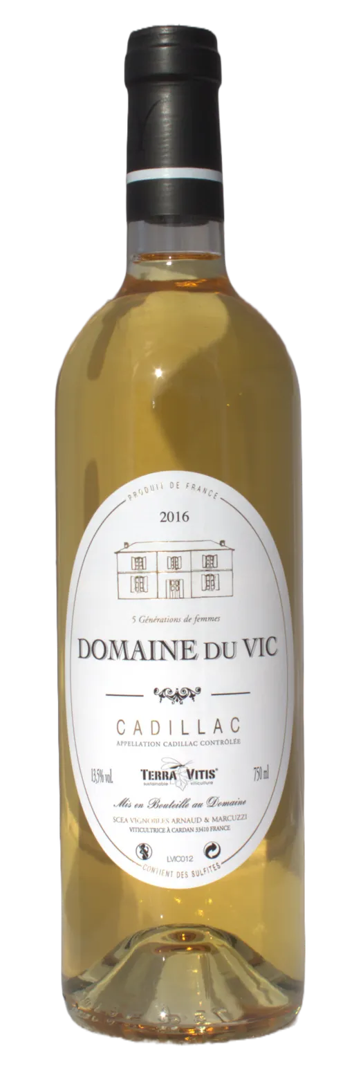 Vignobles Arnaud & Marcuzzi Chateau Du Payre, Domaine du Vic, White, 2016, Cadillac. Bottle image