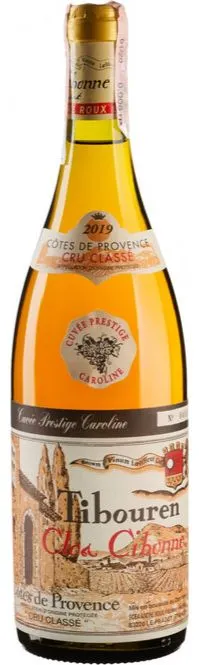 ANDRE ROUX (LE PRADET) Clos Cibonne, Cuvee Prestige Caroline Cru Classe, Rosato, 2019, Côtes de Provence. Immagine della bottiglia
