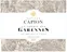 Château Capion Le Chemin des Garennes, Tinto, 2017, Terrasses du Larzac. Etiqueta frontal