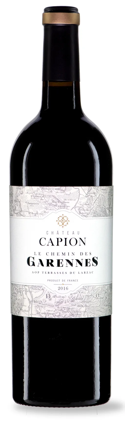 Château Capion Le Chemin des Garennes, Red, 2016, Terrasses du Larzac. Bottle image